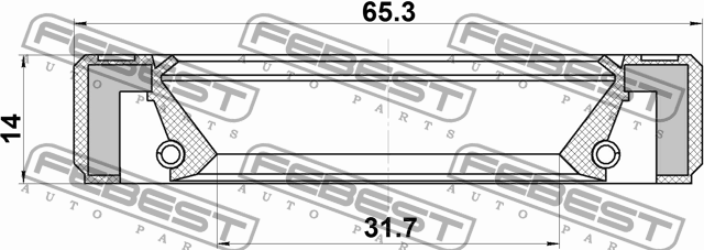 Mazda CX-7 сальник раздатки 95GBS-33650914R FEBEST