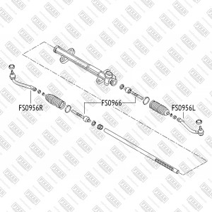 Hyundai ElantraHD 06-11/I30 06-12/Ceed 06-12/Cerato09-11 наконечник рулев лев FS0956L FIXAR