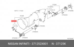 Nissan Pathfinder R51 крестовина карданного вала переднего 37125-2X801 NISSAN INFINITI