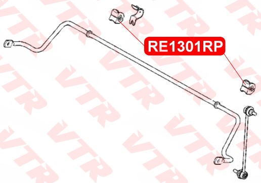 Полиуретановая втулка стабилизатора задней подвески (d 11) RE1301RP VTR