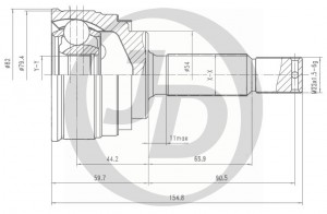Toyota Legnum шрус наружный JCT0021 JUST DRIVE