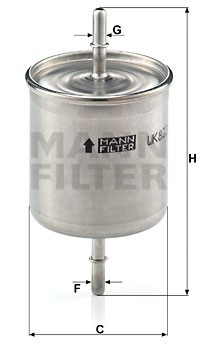 VOLVO S40/S60/S80 00-> фильтр топливный WK822/2 MANN FILTER