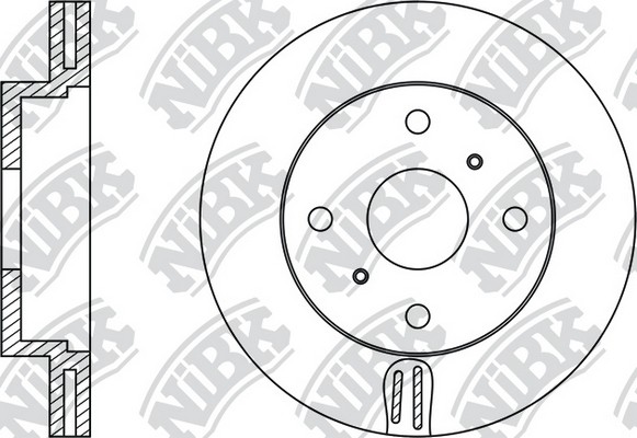 Toyota Corolla диск тормозной передний NIBK RN1250 NIBK