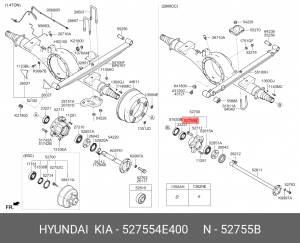 Kia Bongo III шпилька зад (4WD 527554E400 HYUNDAI KIA