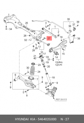 Hyundai/Kia Болт развальный зад 546402G000 HYUNDAI KIA