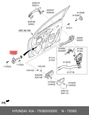 ОГРАНИЧИТЕЛЬ ДВЕРИ 79380H0000 HYUNDAI KIA