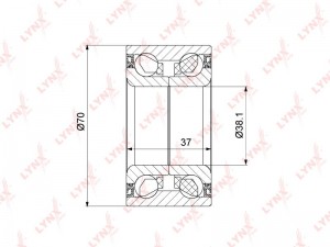 Hyundai Accent99-/Getz/Picanto 04-10/Rio06-13/Solaris 11-13/Verna 70х38х37 Подши WB-1451 LYNXAUTO
