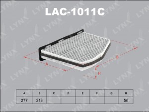 Фильтр салонный угольный LAC-1011C LYNXAUTO