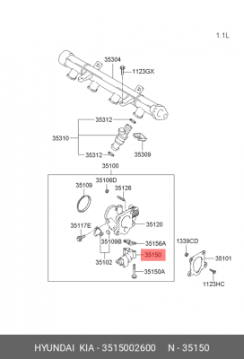 Датчик холостого хода 35150-02600 HYUNDAI KIA