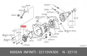 Nissan NP300 крышка первичного вала 32110VK500 NISSAN INFINITI