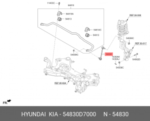 Kia Sportage 16- Стойка стабилизатора передняя 54830D7000 HYUNDAI KIA