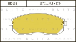 Nissan Tiida, Teana I, II, Juke, Maxima/Cefiro (32,33), SX-4 (япония) колодки то BB0136 BLITZ