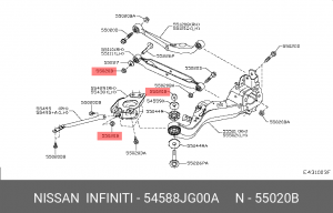 Nissan Гайка 54588-JG00A NISSAN INFINITI