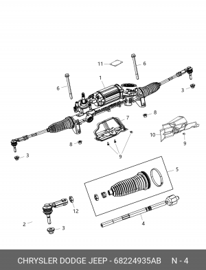 Jeep тяга рулевая L=R 68224 935AB CHRYSLER