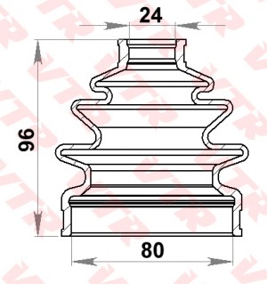 Toyota Carina Пыльник Шруса TO2502R VTR