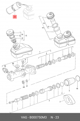 яТормозная жидкость VAG DOT4 VW50114 1L B 000 750 M3 VAG