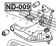 Nissan Отбойник резиновый на рычаге ND-009 FEBEST