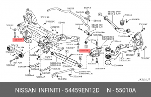 Nissan X-Trail T31 болт заднего поперечного рычага 54459-EN12D NISSAN INFINITI