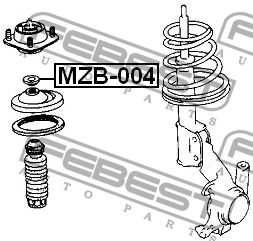 Mazda 323 Подшипник опоры амортизатора MZB-004 FEBEST