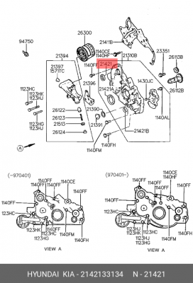 Hyundai Porter/Starex 00-06 сальник балансира прав    25x35x6 2142133134 HYUNDAI KIA