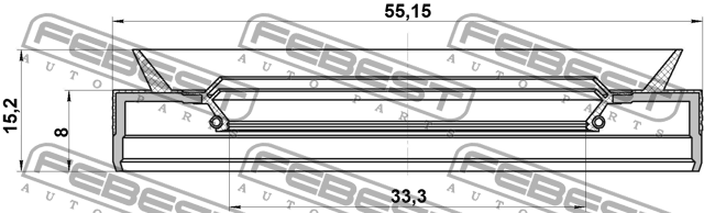 Mitsubishi Colt 04- сальник привода л=п 95PEY-35550815C FEBEST