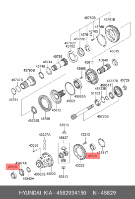 Подшипник дифференциала 4582934150 HYUNDAI KIA