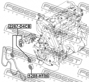 Kia Sorento 02-06/H1/Starex (D4CB) ролик натяжной ремня агрегатов 2287-D4CB FEBEST