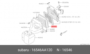 Фильтр воздушный 16546-AA120 SUBARU