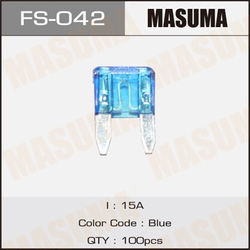 Предохр. FN 15А mini опт по  50 шт/кор. FS-042 MASUMA
