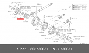 Сальник 806730031 SUBARU