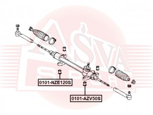 Toyota Corolla втулка рулевой рейки крепежная 0101-NZE120S ASVA
