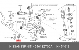 Nissan Pathfinder R51 05- , Navarra  втулка переднего стабилизатора 54613-ZT00A NISSAN INFINITI