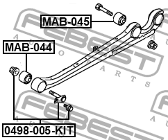 Mitsubishi Pajero Sport 2008 Сайлентблок перед. продол. рычага MAB-044 FEBEST