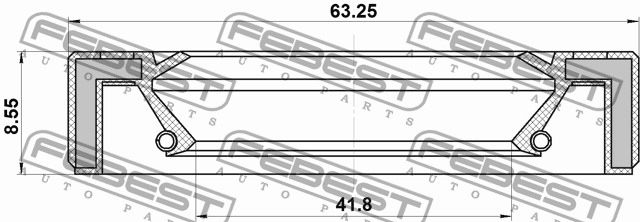 Mazda CX-7 сальник раздатки 95GAY-43630909C FEBEST