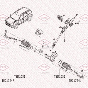 Renault Duster тяга рулевая TED1031 TATSUMI