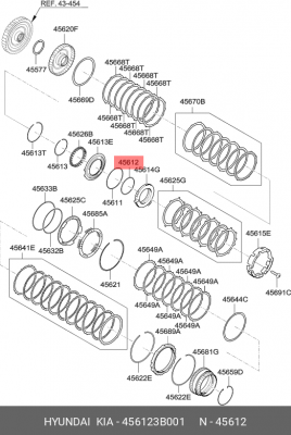Hyundai SantaFe 10-11 Кольцо АКПП O-R (1) 456123B001 HYUNDAI KIA