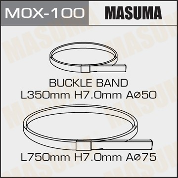 Хомуты пыльника ШРУСа ленточный(больш+мал) MOX100 MASUMA