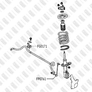Mitsubishi Lancer 10 втулка переднего стабилизатор FG0171 FIXAR