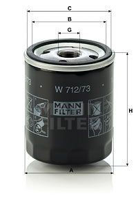 Mazda, FORD Фильтр Маслянный  1.8 -2.5л W71273 MANN FILTER