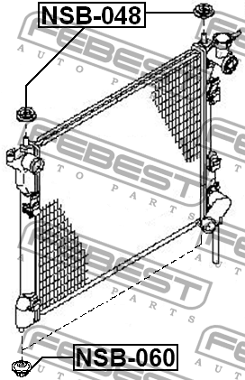 Nissan XTrail T30 опра радиатора верхняя NSB-048 FEBEST