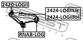 ШАРОВАЯ ОПОРА L/R 2420-LOGII FEBEST