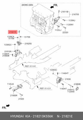 Hyundai / Kia болт 218213K556K HYUNDAI KIA