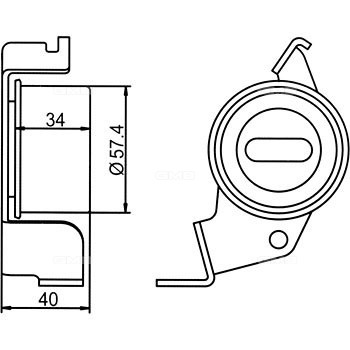 Mitsubishi 4G92(93) Carisma 98-, Lancer 95-03, Colt 95-00 ролик натяжителя ГРМ GT90550 GMB