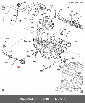 Opel Zafira Клапан адсорбера 55566387 GENERAL MOTORS
