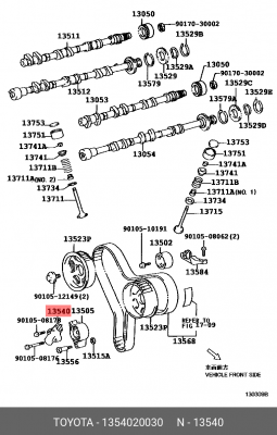 Toyota, Lexus 3.0 Натяжитель ремня ГРМ 1MZFE 13540-20030 TOYOTA