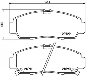 Honda Civiс седан колодки передние P28034 BREMBO