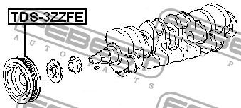 Toyota шкив коленвала  3ZZFE/4ZZFE TDS-3ZZFE FEBEST