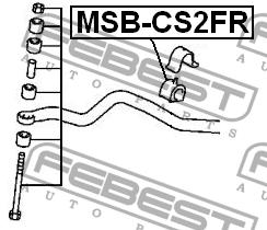 Jeep Compass втулка стаб. перед. MSB-CS2FR FEBEST