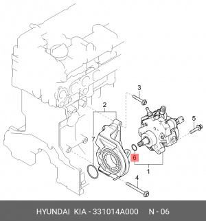 HYUNDAI SANTA FE 2.0CRDi 01- прокладка топливного насоса 331014A000 HYUNDAI KIA