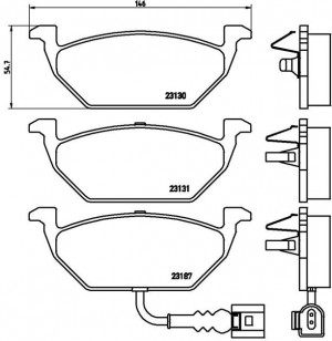 VAG Octavia колодки передние P85072 BREMBO